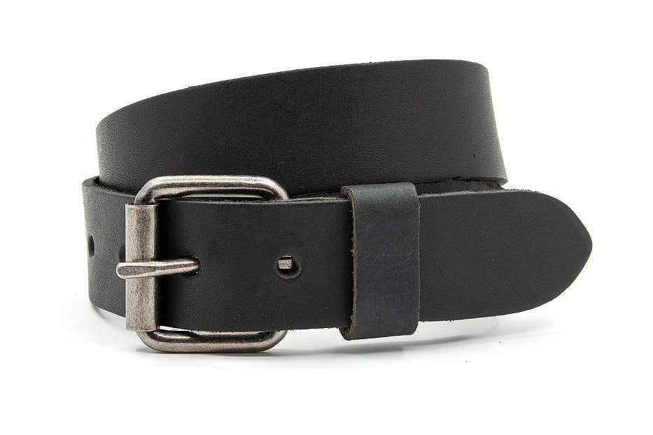 Leren kinderriem zwart