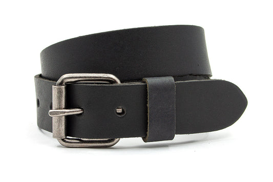 Leren kinderriem zwart