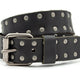 Leren kinderriem zwart met studs