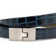 Dames riem kroko blauw