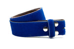 dames riem zonder gesp kobalt leer 4 cm