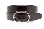 dames jeans riem bruin leer 4 cm