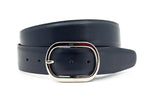 dames jeans riem blauw leer 4 cm