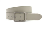 dames basic riem licht grijs leer 4 cm