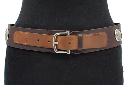 Damesceintuur bruin met ornamenten