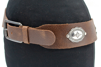 Damesceintuur bruin met ornamenten