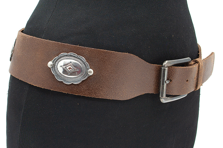 Damesceintuur bruin met ornamenten