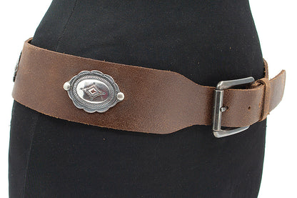 Damesceintuur bruin met ornamenten