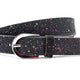 Damesceintuur zwart met spikkels