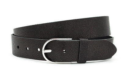 Damesceintuur geprent zwart