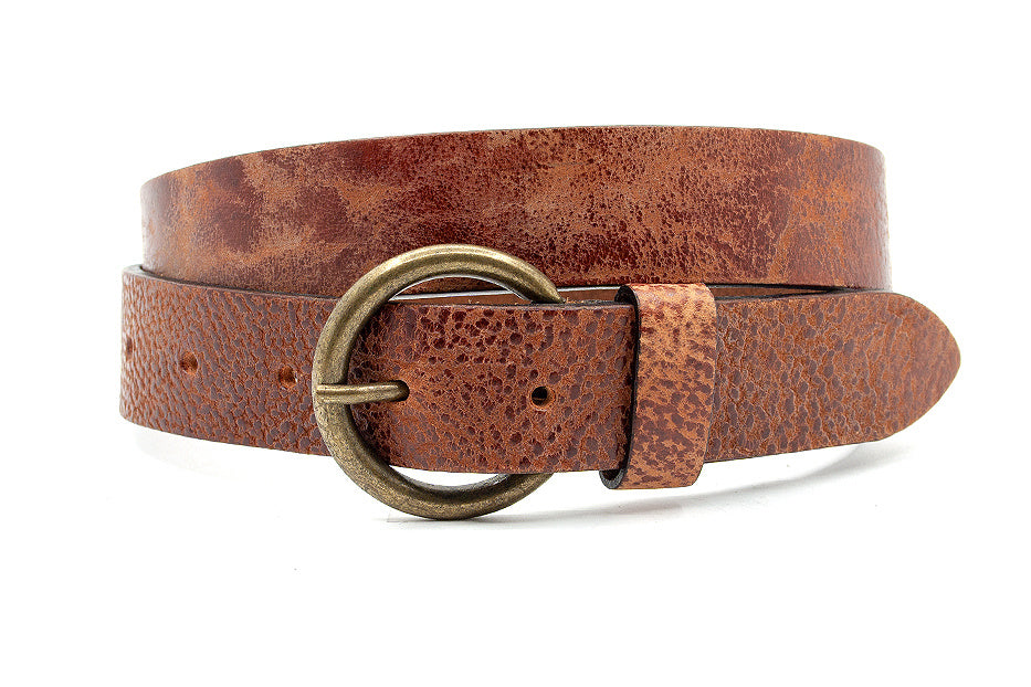 Leren kinderriem donker roest