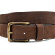 Leren kinder riem bruin nubuck