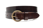 kinderen jeans riem bruin leer 3 cm