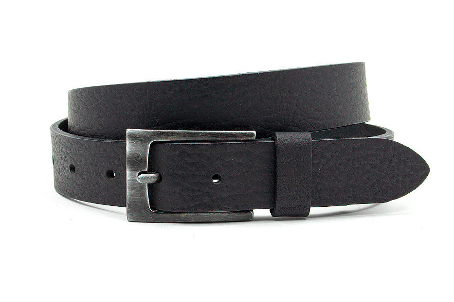 Leren kinderriem zwart