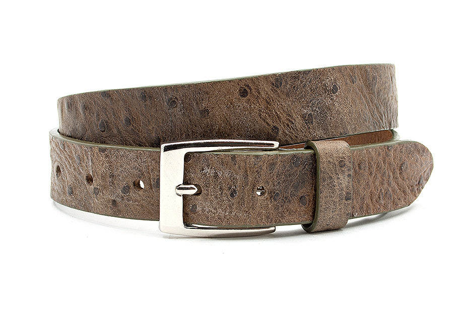 Leren kinderriem taupe