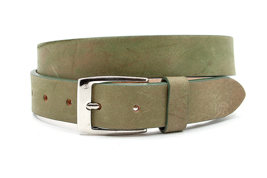 Leren kinderriem groen