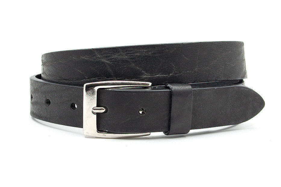 Leren kinderriem zwart