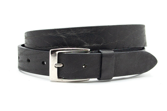 Leren kinderriem zwart