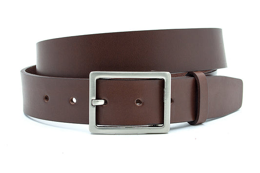 Rood bruine heren broek riem