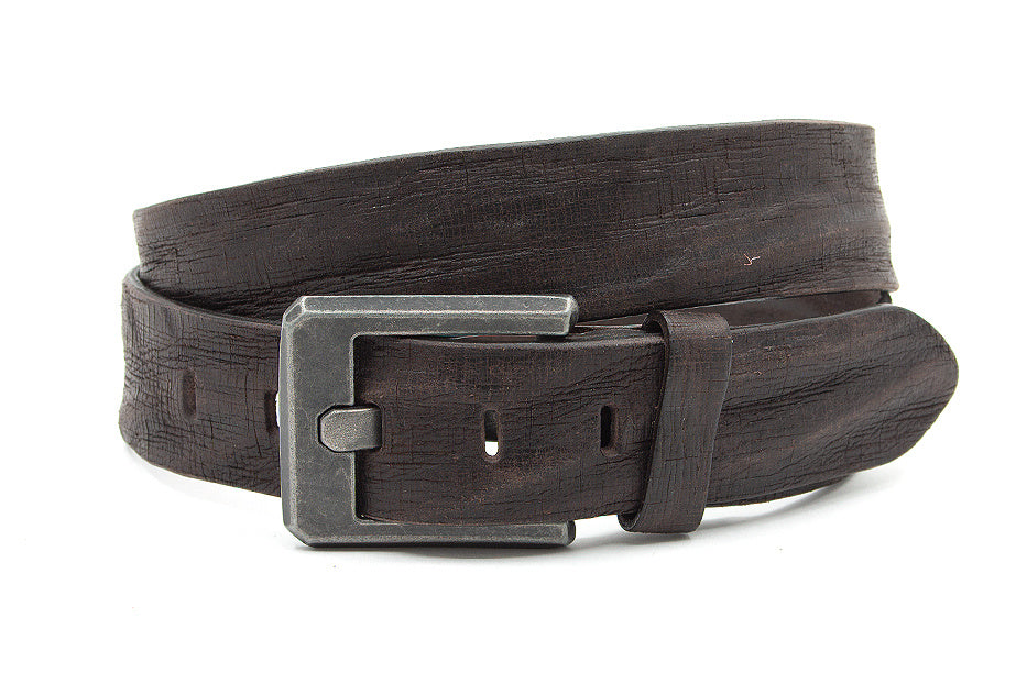 Heren jeans riem bruin