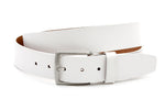 heren jeans riem wit leer 4 cm