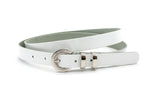 dames smalle riem wit lak leer 2 cm