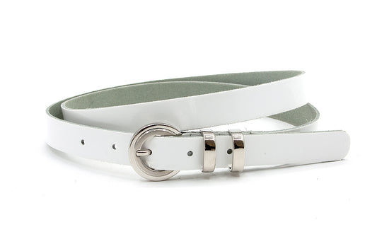 Dames riem wit lakleer