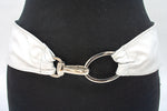 dames brede riem wit nappa 8 cm