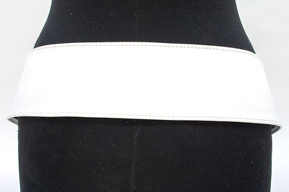 Nappa afhangceintuur wit