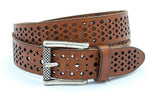 Dames riem cognac gelaserd
