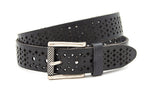 dames jeans riem zwart leer 4 cm