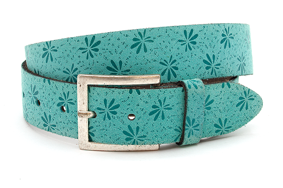 Dames riem turquoise