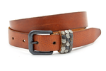 dames jeans riem cognac leer 3 cm