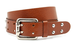 dames jeans riem cognac leer 4 cm
