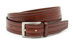 heren pantalon riem bruin leer 3.5 cm