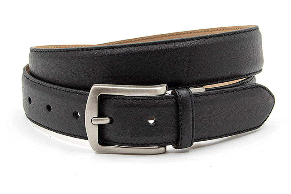 heren pantalon riem zwart leer 3 cm