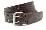 dames brede riem bruin leer 5 cm