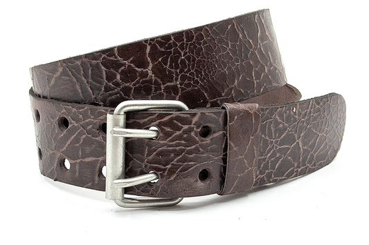 Stoere jeans riem bruin