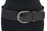 dames brede riem bruin leer 6 cm