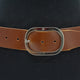 Brede leren heupriem cognac