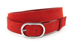 Hippe rode suede dames riem