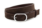 Hippe bruine suede dames riem