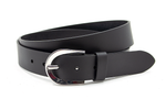dames basic riem zwart leer 3.5 cm
