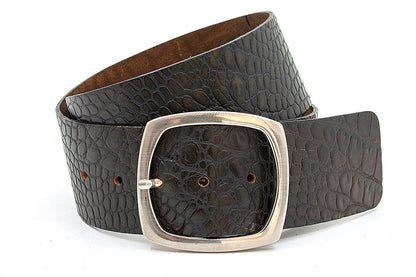 Brede bruin/groene heupriem