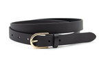 dames smalle riem zwart leer 2.5 cm