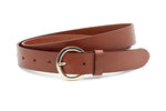 dames basic riem cognac leer 3 cm