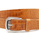 Cognac kleurige jeans riem croco