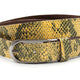 Dames riem geel python