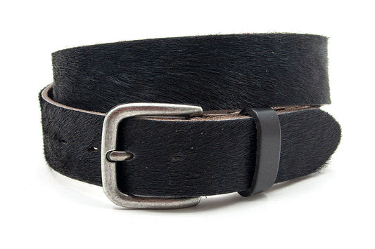 Dames ceintuur zwart cow skin