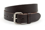 dames jeans riem bruin leer 4 cm